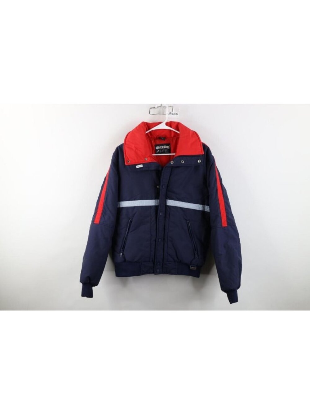 Vtg 80s 90s Mens Medium Sugarloaf Mountain Michigan Striped Puffer Ski Jacket